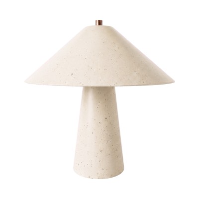 ΕΠΙΤΡΑΠΕΖΙΟ ΦΩΤΙΣΤΙΚΟ WHITE RESIN - METAL H:36,4cm