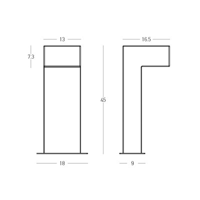 ΕΠΙΔΑΠΕΔΙΟ ΚΗΠΟΥ  LED ΑΠΟ ΤΣΙΜΕΝΤΟ H:45cm IP65
