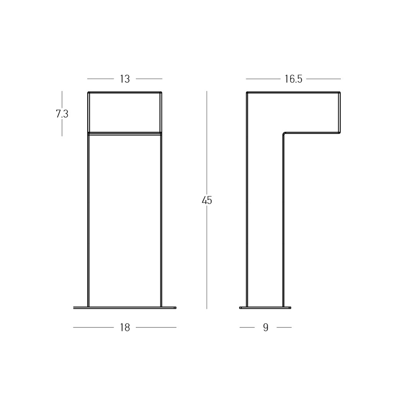 ΕΠΙΔΑΠΕΔΙΟ ΚΗΠΟΥ  LED ΑΠΟ ΤΣΙΜΕΝΤΟ H:45cm IP65