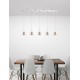 ΚΡΕΜΑΣΤΟ ΦΩΤΙΣΤΙΚΟ Chrome Aluminium Clear Glass & Rose Gold Frame