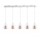 ΚΡΕΜΑΣΤΟ ΦΩΤΙΣΤΙΚΟ Chrome Aluminium Clear Glass & Rose Gold Frame