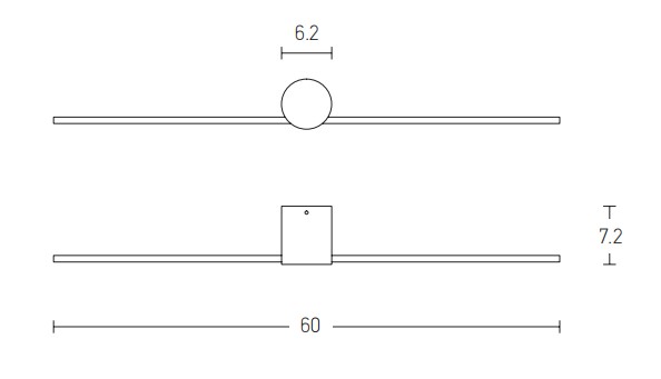 LED WALL LAMP 9W 3000K DOWNWARD ALUMINIUM DRIVER BLACK