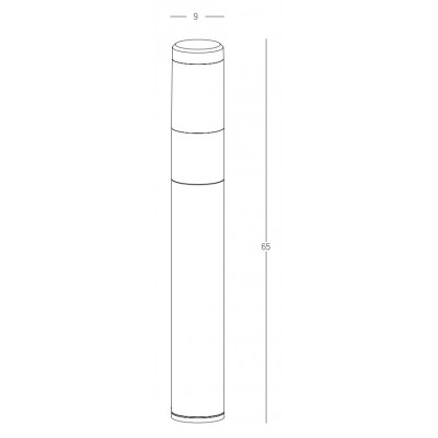 OUTDOOR LAMPPOST 10W 3000K ALUMINIUM GRAPHITE