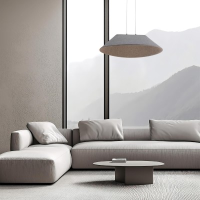 ACOUSTIC PENDANT LED LIGHT 12W SMD 3000K GREY