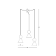 PENDANT 3XE14 MAX 15W BLACK MARBLE - BRASS
