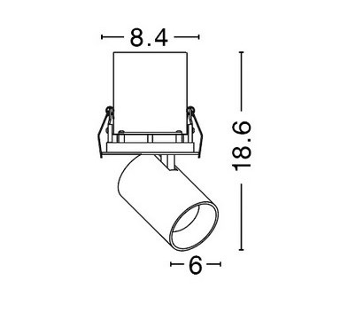 ΧΩΝΕΥΤΟ SPOT  White & Black Aluminium , Adjustable