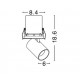 ΧΩΝΕΥΤΟ SPOT  White & Black Aluminium , Adjustable