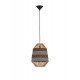 Boho ΚΡΕΜΑΣΤΟ ΦΩΤΙΣΤΙΚΟ Natural, Blue & Black Rope Sandy Black Steel Base 