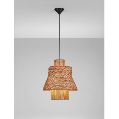 ΒΟΗΟ ΚΡΕΜΑΣΤΟ ΦΩΤΙΣΤΙΚΟ Orange Rope Sandy Black Steel Base