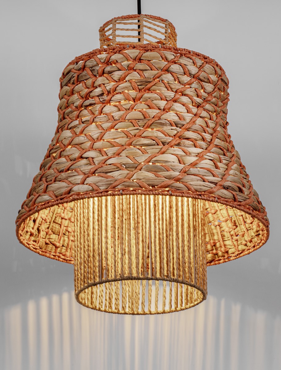 ΒΟΗΟ ΚΡΕΜΑΣΤΟ ΦΩΤΙΣΤΙΚΟ Orange Rope Sandy Black Steel Base