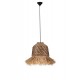 Boho ΚΡΕΜΑΣΤΟ ΦΩΤΙΣΤΙΚΟ Natural Water Hyacinth & Raffia Natural & Brown Rope Sandy Black Steel Base