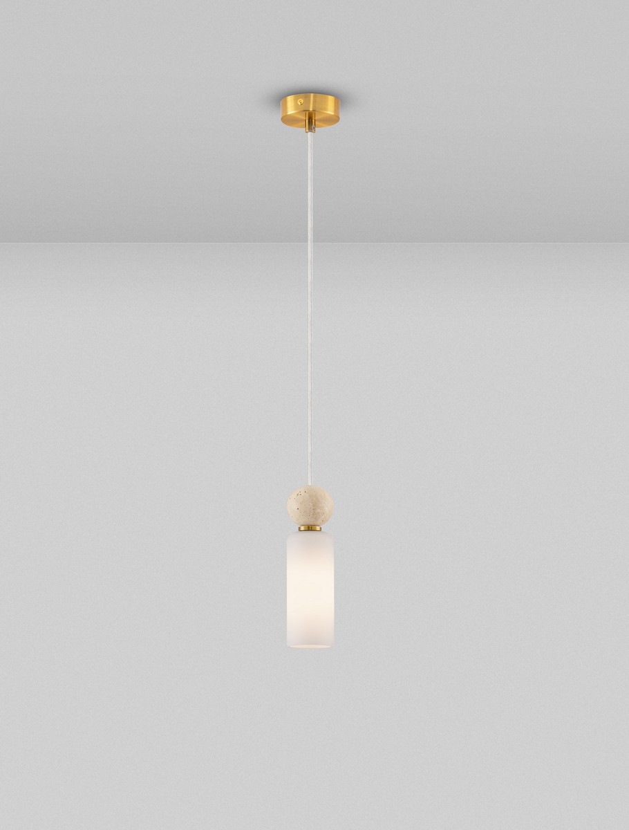 ΚΡΕΜΑΣΤΟ ΜΟΝΟΦΩΤΟ D:6cm Stone Travertine