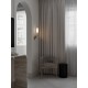 ΑΠΛΙΚΑ ΤΟΙΧΟΥ  Stone Travertine & Opal Glass Glossy Brushed Gold Metal Base