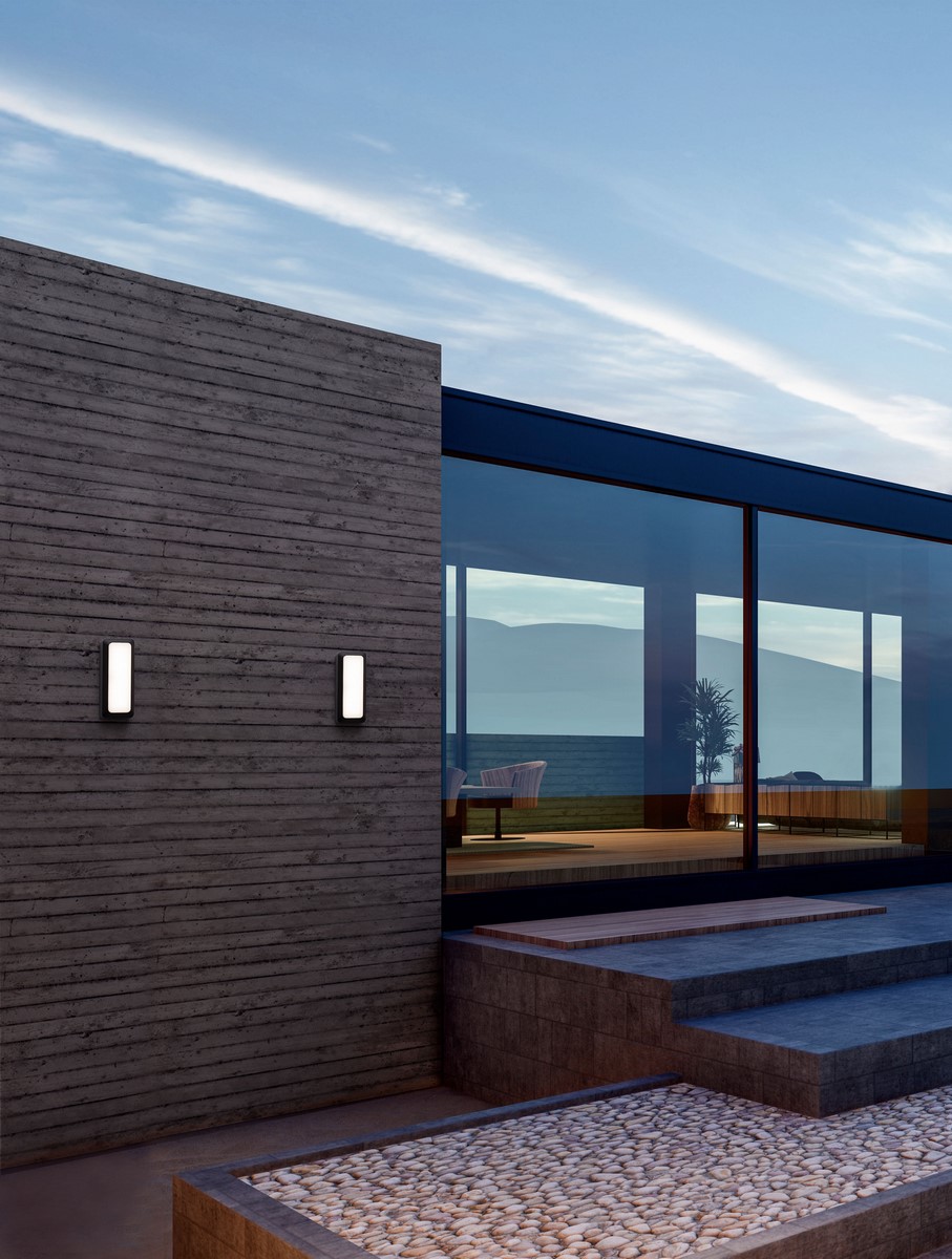 ΑΠΛΙΚΑ ΤΟΙΧΟΥ Dark Anthracite Die-Casting Aluminium & Polycarbonate Frost IP54