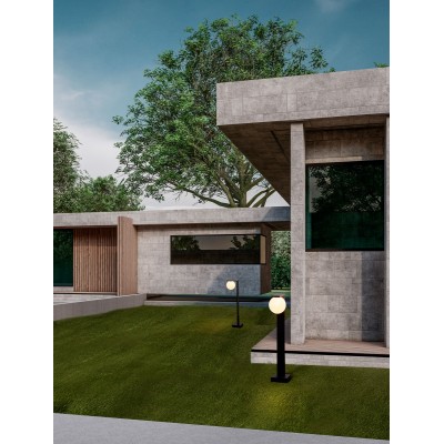 ΦΩΤΙΣΤΙΚΟ ΔΑΠΕΔΟΥ BLACK ALYMINIUM & OPAL GLASS IP65