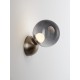 ΑΠΛΙΚΑ ΤΟΙΧΟ LED Brushed Nickel Steel & Aluminium & Smokey Glass