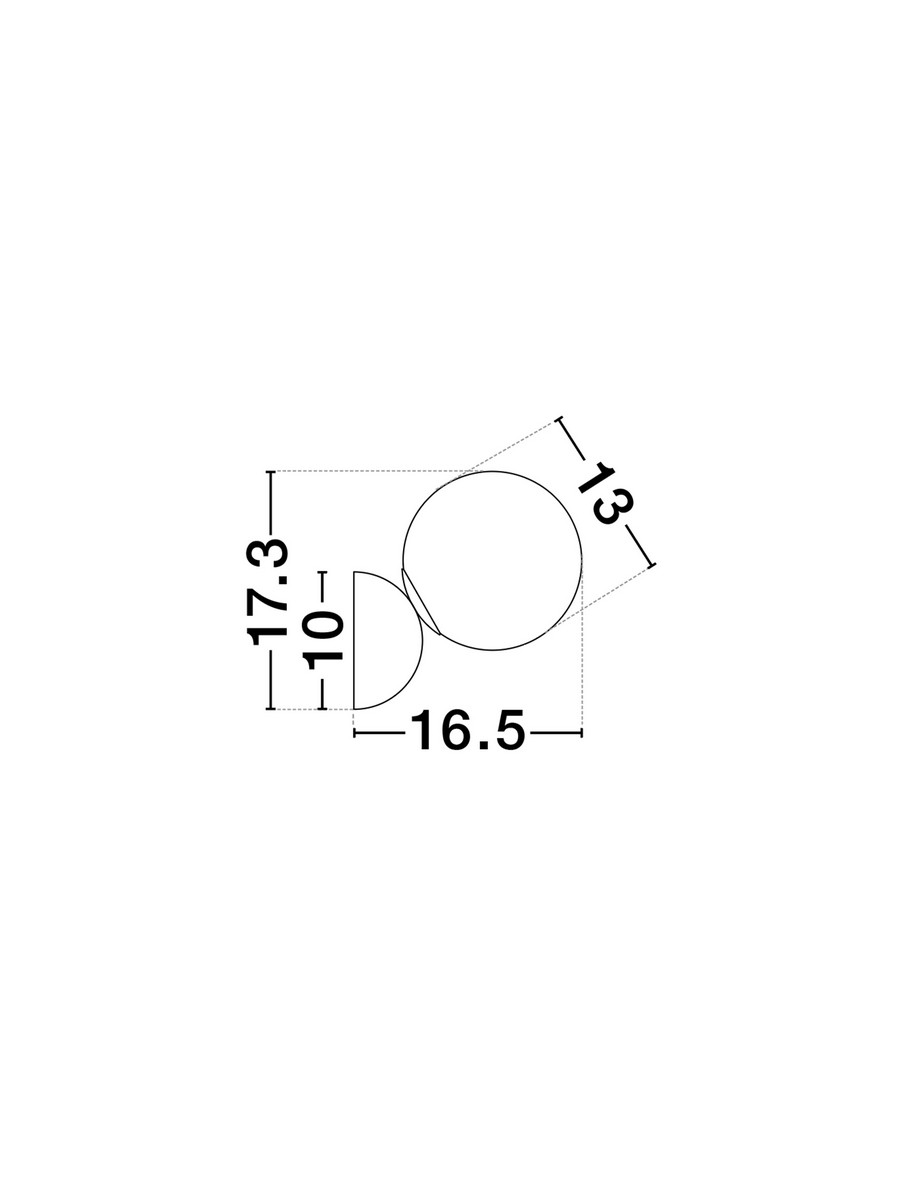 ΑΠΛΙΚΑ ΤΟΙΧΟ LED Brushed Nickel Steel & Aluminium & Smokey Glass