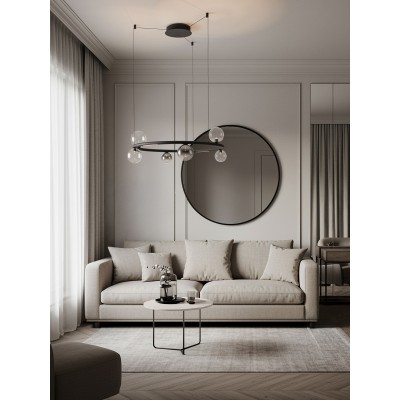 ΚΥΚΛΙΚΟ ΦΩΤΙΣΤΙΚΟ LED ΜΕ FUME ΓΥΑΛΙ D:75cm