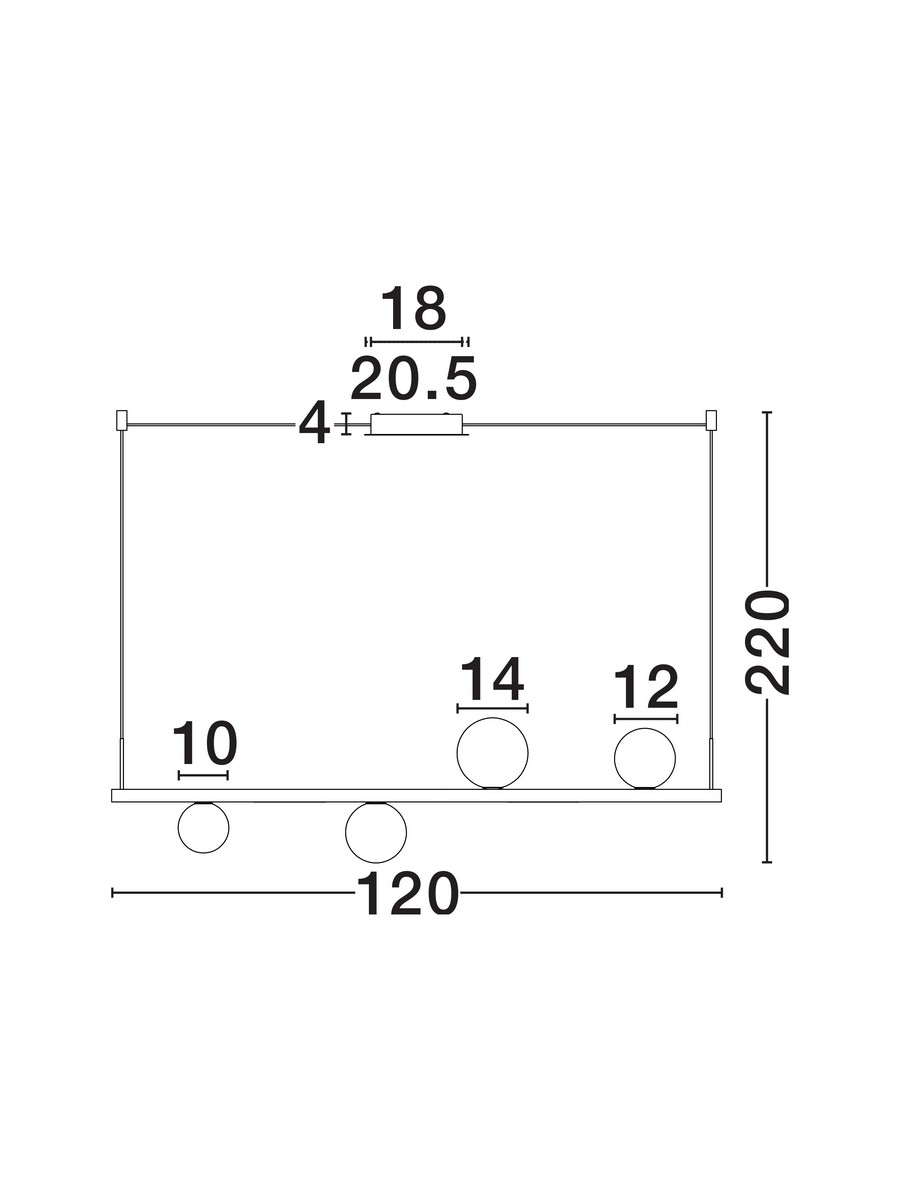 ΓΡΑΜΜΙΚΟ ΦΩΤΙΣΤΙΚΟ LED ΜΕ FUME ΓΥΑΛΙ L:120cm