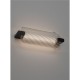 LED ΑΠΛΙΚΑ ΤΟΙΧΟΥ Matt Black Metal & Clear Glass H:40,5cm