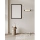 LED ΑΠΛΙΚΑ ΤΟΙΧΟΥ Matt Black Metal & Clear Glass H:40,5cm