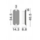 LED ΑΠΛΙΚΑ ΤΟΙΧΟΥ Matt Black Metal & Clear Glass H:40,5cm