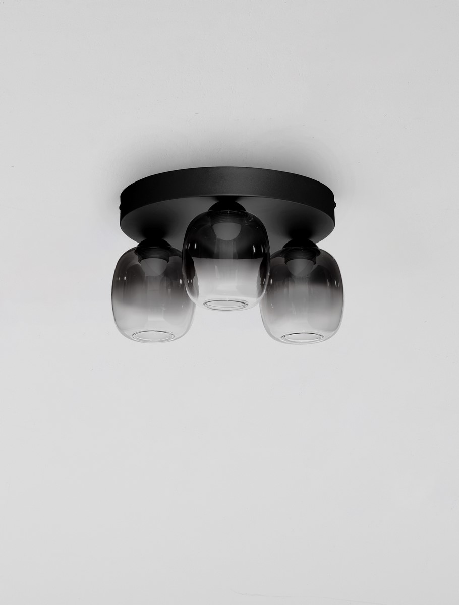 ΦΩΤΙΣΤΙΚΟ ΟΡΟΦΗΣ Triac Dimmable Sandy Black Steel & Smoke Glass 2