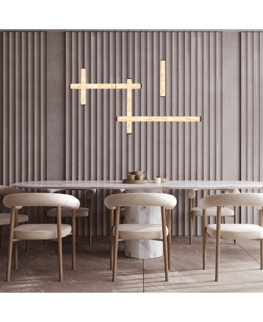 ΚΡΕΜΑΣΤΟ ΦΩΤΙΣΤΙΚΟ LED LIGHT ALUMINIUM- ALABASTER