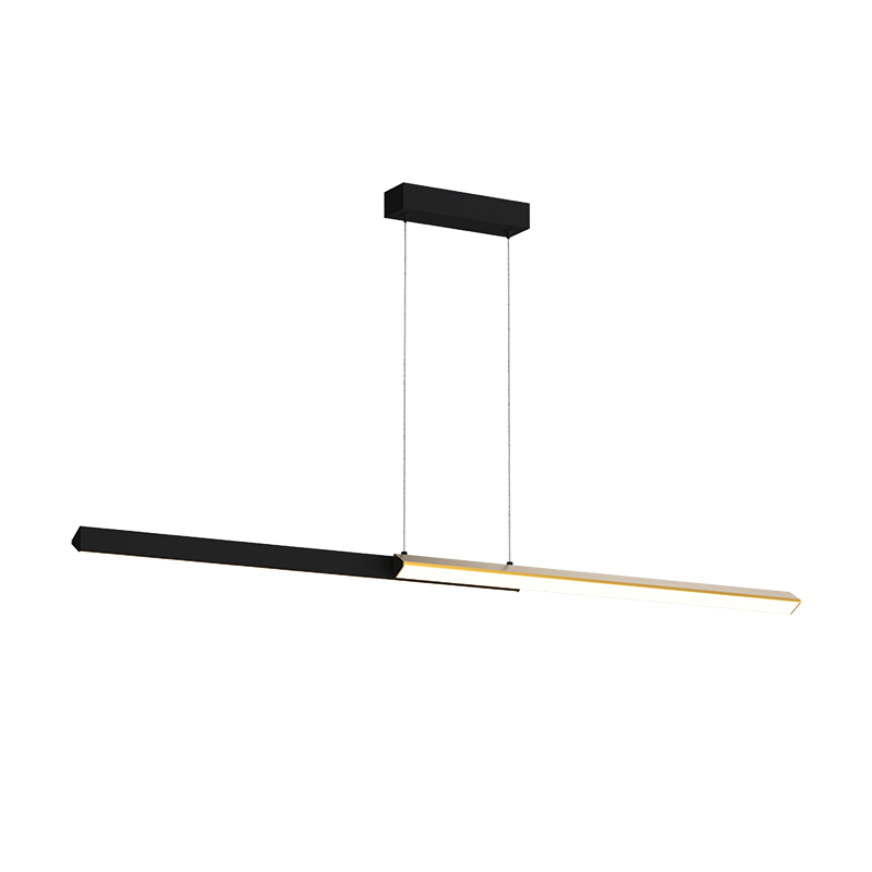 PENDANT LED LINE LIGHT 44W 3000K TRIAC SANDY BLACK - BRASS