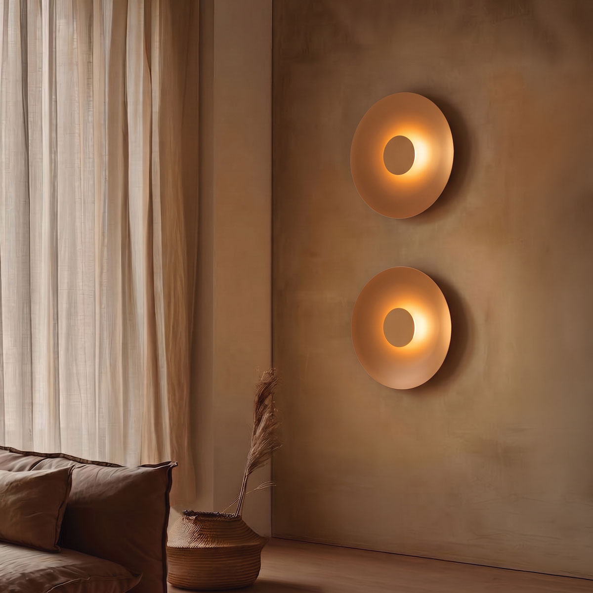 WALL LED LIGHT 6W 3000K LIGHT BROWN METAL - ALUMINIUM - ACRYLIC