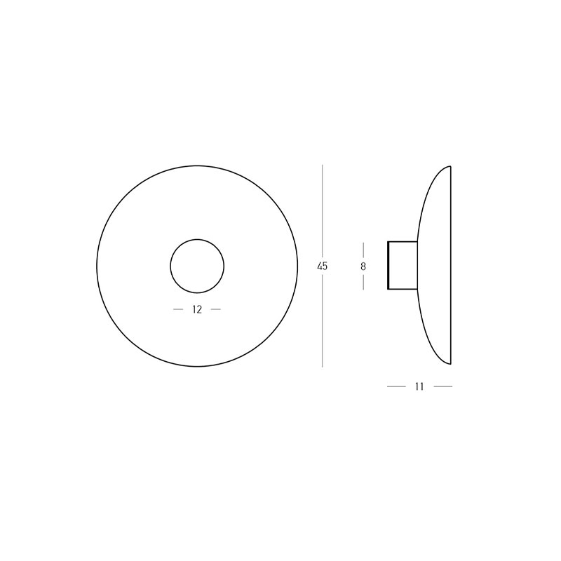 WALL LED LIGHT 6W 3000K LIGHT BROWN METAL - ALUMINIUM - ACRYLIC