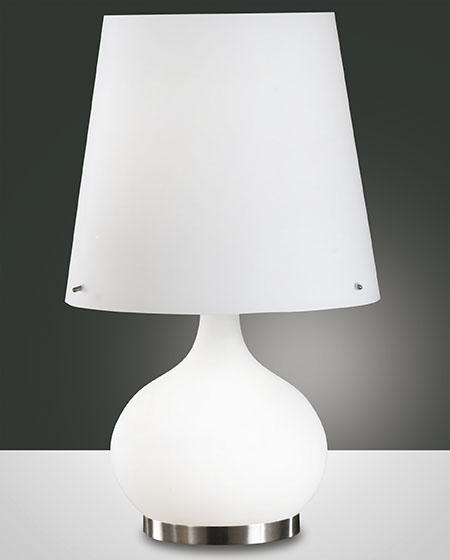 ΕΠΙΤΡΑΠΕΖΙΟ ΦΩΤΙΣΤΙΚΟ BLOWN WHITE GLASS ITALY