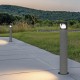 OUTDOOR BOLLARD LED LIGHT 10W 3000K NATURAL CONCRETE- BLACK METAL - PC DIFFUSER IP65
