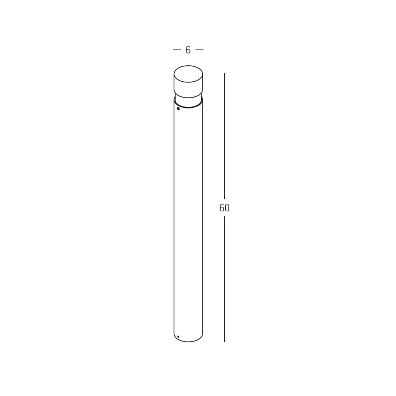 OUTDOOR BOLLARD LED LIGHT 8W 3000K DARK COFFEE IP65