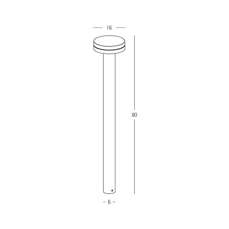 OUTDOOR BOLLARD LED LIGHT 12W 2200K-4000K DARK BROWN ALUMINIUM IP65