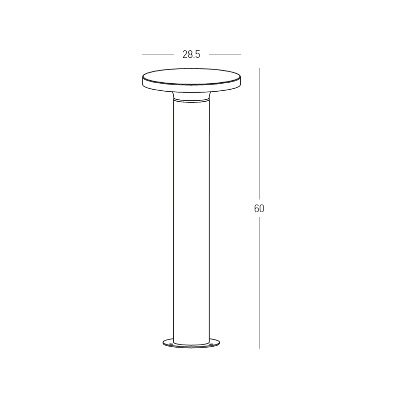 BOLLARD LED LIGHT 11W 3000K CONCRETE- META