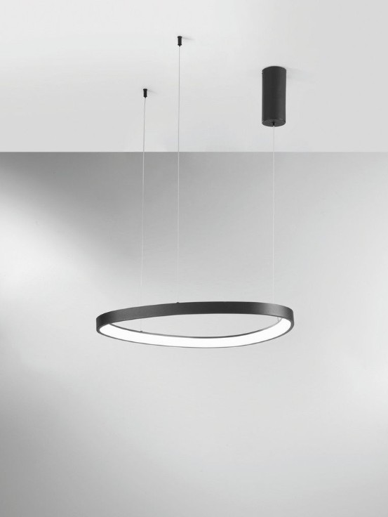ΚΡΕΜΑΣΤΟ ΦΩΤΙΣΤΙΚΟ LED ΜΑΥΡΟ D:65cm ITALY