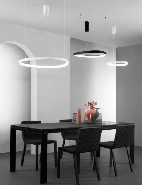 ΚΡΕΜΑΣΤΟ ΦΩΤΙΣΤΙΚΟ LED ΜΑΥΡΟ D:65cm ITALY