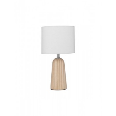 ΕΠΙΤΡΑΠΕΙΖΙΟ ΦΩΤΙΣΤΙΚΟ  Linen Fabric Shade & Natural Wood H:30cm