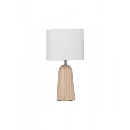 ΕΠΙΤΡΑΠΕΙΖΙΟ ΦΩΤΙΣΤΙΚΟ  Linen Fabric Shade & Natural Wood H:30cm