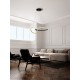 ΚΡΕΜΑΣΤΟ ΦΩΤΙΣΤΙΚΟ Triac Dimmable Sandy Black & Gold Steel & Aluminium
