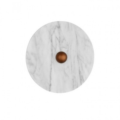 ΑΠΛΙΚΑ ΤΟΙΧΟΥ White Marble & Bronze Metal D:30,5cm