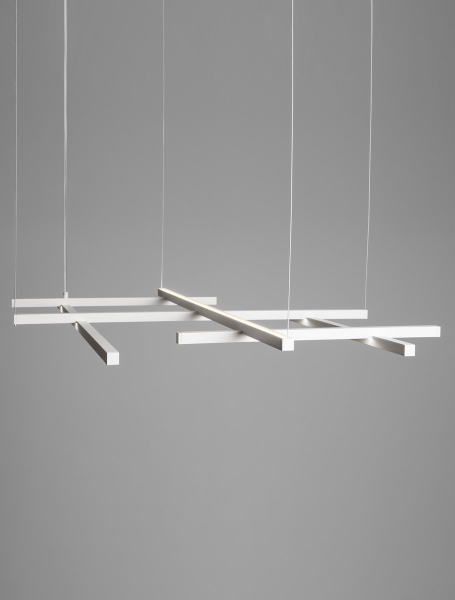ΚΡΕΜΑΣΤΟ ΦΩΤΙΣΤΙΚΟ Triac Dimmable Sandy White Aluminium & Acrylic  