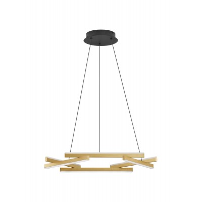 ΚΡΕΜΑΣΤΟ ΦΩΤΙΣΤΙΚΟ Brushed Gold & Black Aluminium & Acrylic