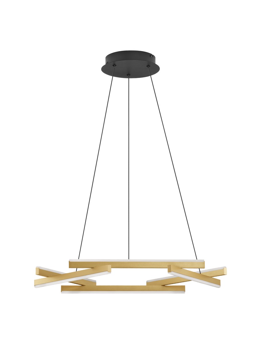 ΚΡΕΜΑΣΤΟ ΦΩΤΙΣΤΙΚΟ Brushed Gold & Black Aluminium & Acrylic