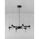 ΚΡΕΜΑΣΤΟ ΦΩΤΙΣΤΙΚΟ  IP20  Matt Black Metal Clear & Frost Glass