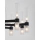 ΚΡΕΜΑΣΤΟ ΦΩΤΙΣΤΙΚΟ Matt Black Metal Clear & Frost Glass
