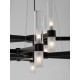 ΚΡΕΜΑΣΤΟ ΦΩΤΙΣΤΙΚΟ LED Matt Black Metal Clear & Frost Glass