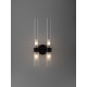 ΑΠΛΙΚΑ ΤΟΙΧΟΥ  Matt Black Metal Clear & Frost Glass
