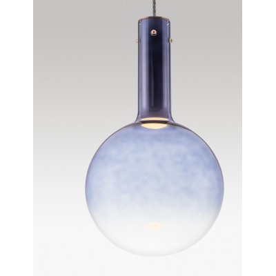 ΚΡΕΜΑΣΤΟ ΦΩΤΙΣΤΙΚΟ Triac Dimmable Blue Glass Gold Metal White Metal Base